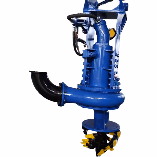  유압 진흙 모래 준설선 잠수정 슬러리 펌프.  원심 펌프를 이용한 슬러지 이송.  교반기를 갖춘 슬러리 펌프